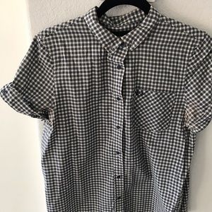 Fred Perry gingham short sleeve blouse